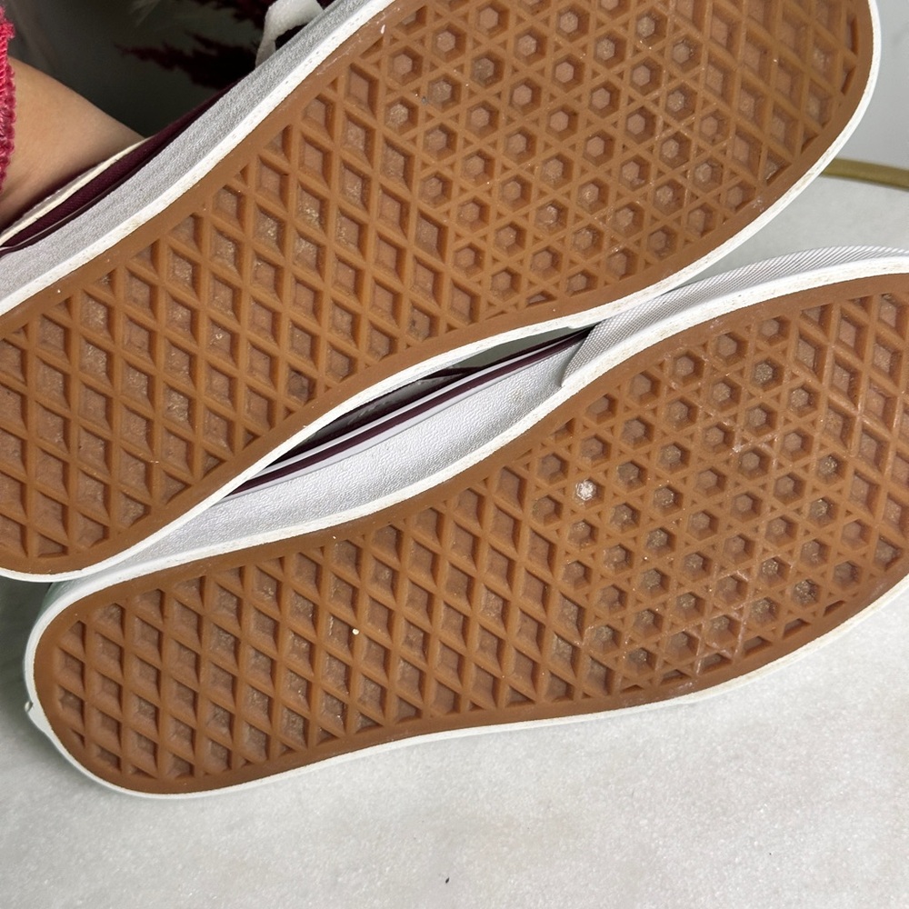 Women’s Vans Ward Canvas Burgundy Sneaker Skate Shoes size 7.5 - Picture 5 of 6